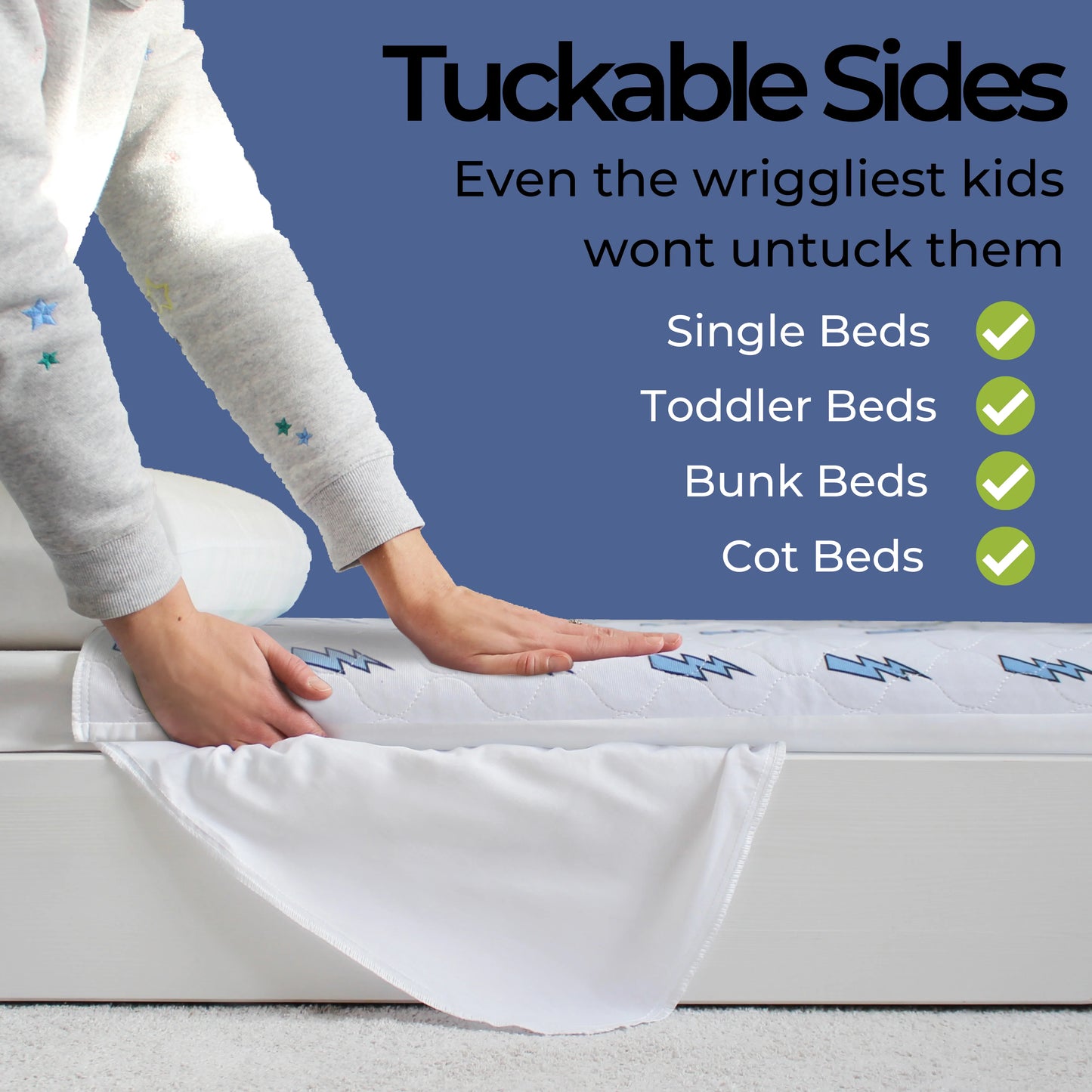 Hygge Sheets Bed Pad with Wings | Lightening | Mattress Protector